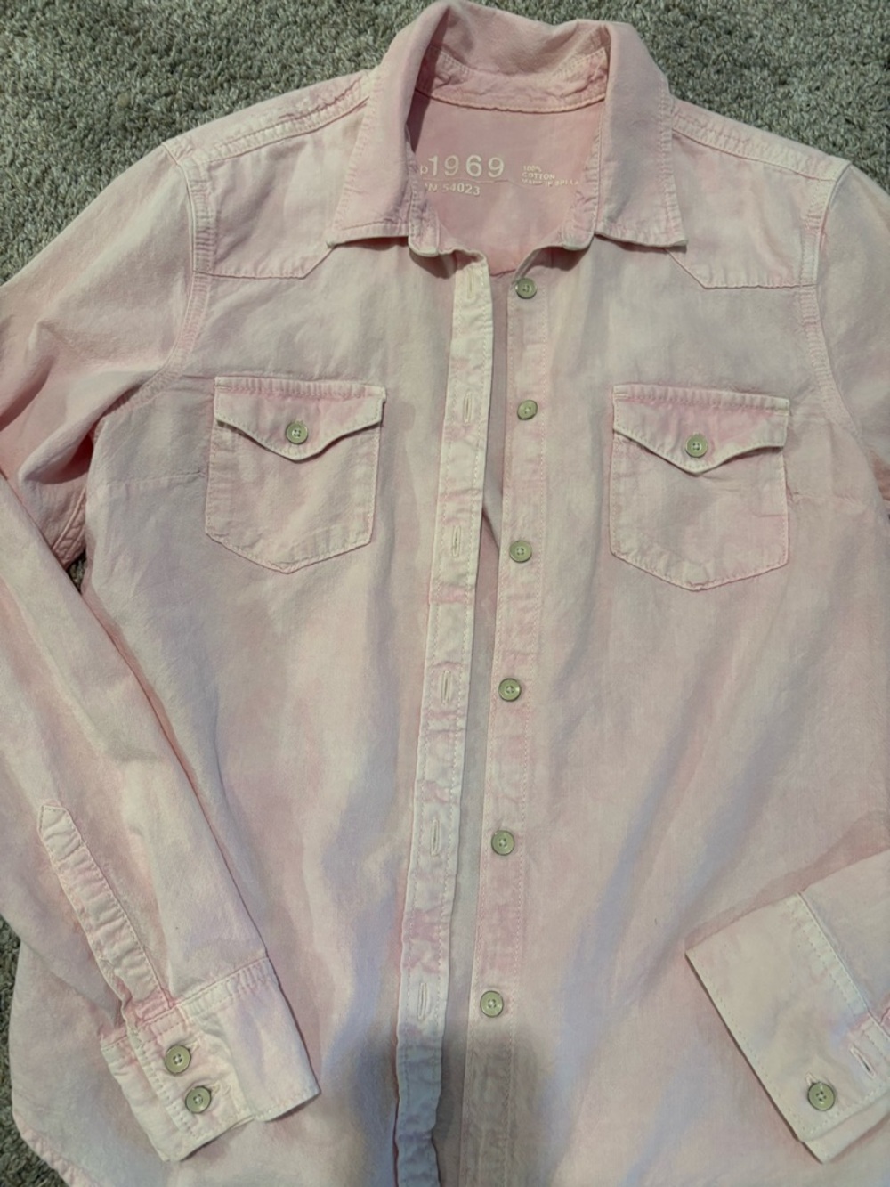 GAP Button-Down Shirt Trio in Lavender, Pink, and Light Blue - Picture 8 of 13